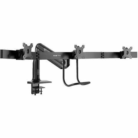 Eaton Tripp Lite Series Safe-IT Precision-Placement Triple-Display Desk Clamp/Grommet with premium gas spring arm and Antimicrobial Tape for 17" to 32" Displays