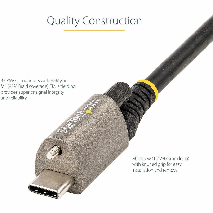 3FT LOCKING USB C CABLE 100W PD