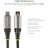 3FT LOCKING USB C CABLE 100W PD