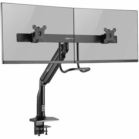 Eaton Tripp Lite Series Safe-IT Precision-Placement Dual-Display Desk Clamp or Grommet with Antimicrobial Tape for 17" to 35" Displays, USB Ports