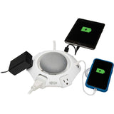 Eaton Tripp Lite Series Safe-IT Conference Power Surge Protector, 4 Rotating 5-15R Outlets, USB-C & 3 USB-A Ports, 10 ft. (3 m) Cord, Antimicrobial Protection