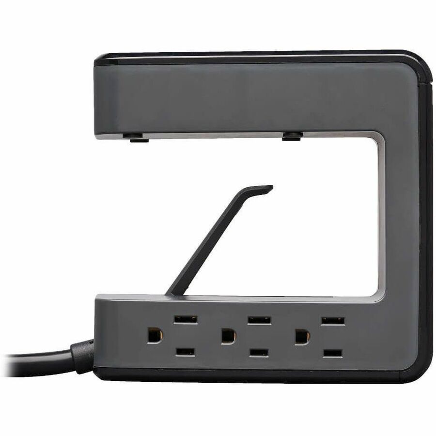 Eaton Tripp Lite Series Safe-IT 6-Outlet Clamp Surge Protector, 5-15R Outlets, 3 USB Charging Ports, 8 ft. (2.4 m) Cord, Antimicrobial Protection