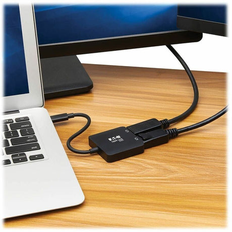 Eaton Tripp Lite Series USB-C Adapter, Dual Display - 4K 60 Hz DisplayPort, 8K, HDR, 4:4:4, HDCP 2.2, DP 1.4 Alt Mode, Black