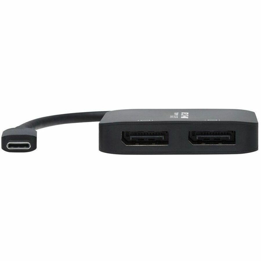 Eaton Tripp Lite Series USB-C Adapter, Dual Display - 4K 60 Hz DisplayPort, 8K, HDR, 4:4:4, HDCP 2.2, DP 1.4 Alt Mode, Black