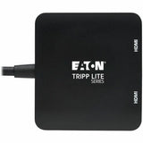 Eaton Tripp Lite Series USB-C Adapter, Dual Display - 4K 60 Hz HDMI, HDR, 4:4:4, HDCP 2.2, DP 1.4 Alt Mode, Black
