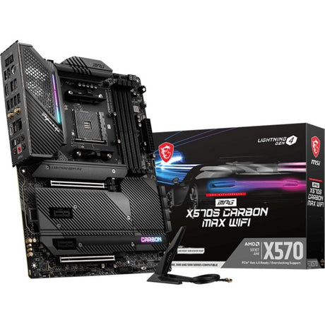 MSI MPG X570S CARBON MAX WIFI Desktop Motherboard - AMD X570 Chipset - Socket AM4 - ATX