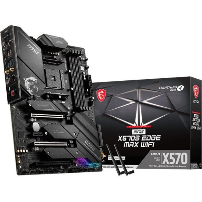 MSI MPG X570S EDGE MAX WIFI Desktop Motherboard - AMD X570 Chipset - Socket AM4 - ATX