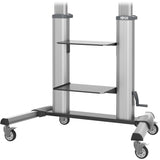 Eaton Tripp Lite Series Safe-IT Heavy-Duty Rolling TV Cart with Height-Adjusting Crank Handle for 60 to 100-inch Displays