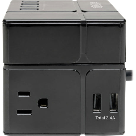 Eaton Tripp Lite Series Safe-IT 3-Outlet Cube Surge Protector, 5-15R Outlets, 6 USB Charging Ports, 8 ft. (2.4 m) Cord, Antimicrobial Protection
