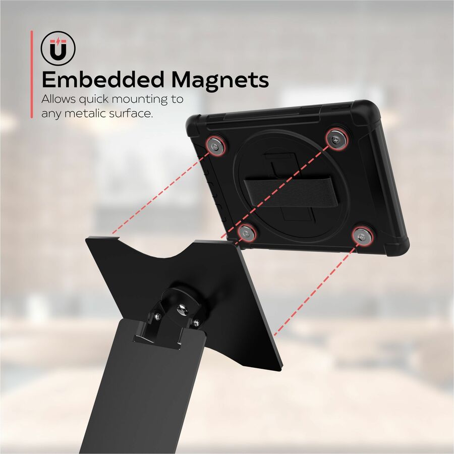 CTA Digital Magnetic Splash-Proof Case with Metal Mounting Plates and Table Stand for iPad 7th/ 8th/ 9th Gen 10.2&acirc;&euro;, iPad Pro 10.5&acirc;&euro;