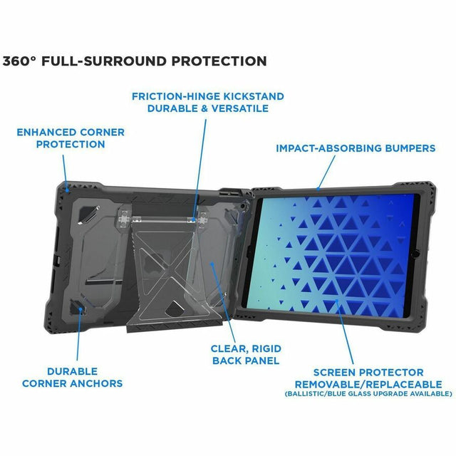 Shield Extreme-X2 for iPad 9 10.2" (Fits iPad 7/8/9) (Black Bezel-Gray Case)