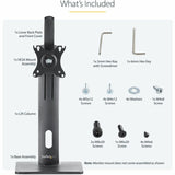 StarTech.com Free Standing Single Monitor Mount, Height Adjustable Ergonomic Monitor Desk Stand, For VESA Mount Displays up to 32" (15lb)
