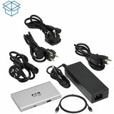 Eaton Tripp Lite Series 4-Port Thunderbolt 4 Hub - 8K, 2x 4K 60 Hz, USB 3.2 Gen 2, USB-A Port, 100W Charging, Gray