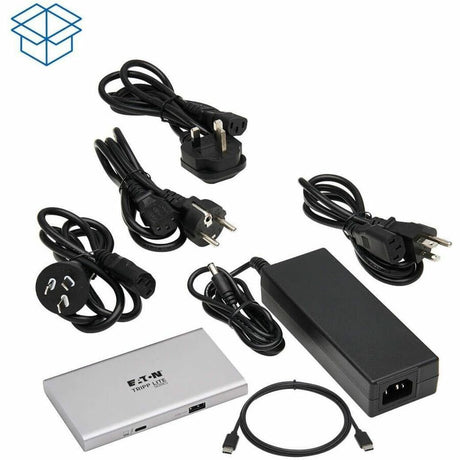 Eaton Tripp Lite Series 4-Port Thunderbolt 4 Hub - 8K, 2x 4K 60 Hz, USB 3.2 Gen 2, USB-A Port, 100W Charging, Gray