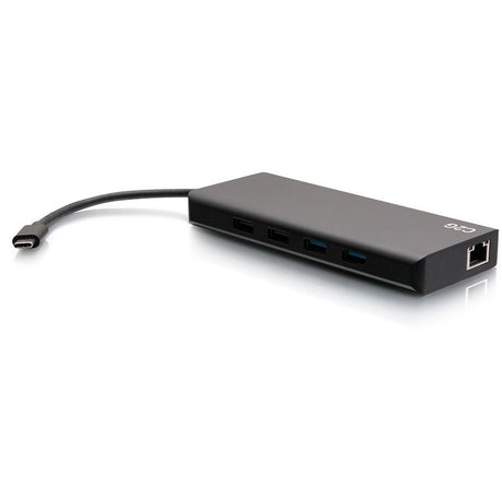 C2G USB C Docking Station - Dual Monitor Docking Station with 4K HDMI, USB, Ethernet, and AUX - Power Delivery up to 60W