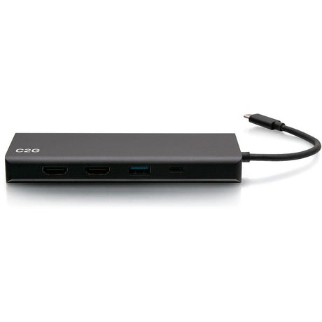 C2G USB C Docking Station - Dual Monitor Docking Station with 4K HDMI, USB, Ethernet, and AUX - Power Delivery up to 60W