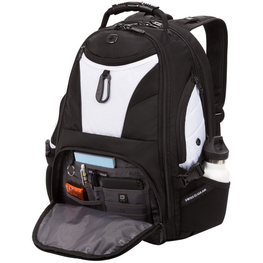 SwissGear ScanSmart 1900204418 Carrying Case (Backpack) for 17" Notebook - Black/White
