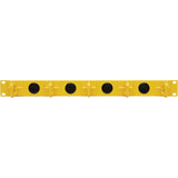 Eaton Tripp Lite Series Horizontal Cable Manager - Flexible Rings, Yellow, 1U