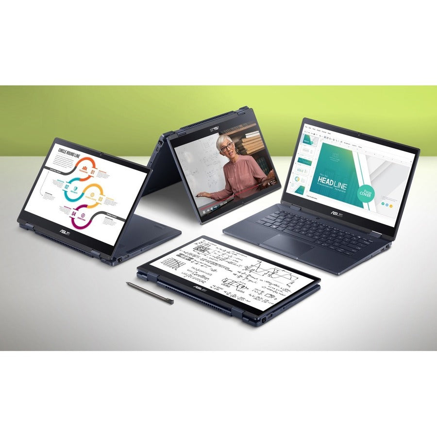 Asus ExpertBook B3 Flip B3402 B3402FEA-XH53T 14" Touchscreen Convertible 2 in 1 Notebook - Full HD - Intel Core i5 11th Gen i5-1135G7 - 16 GB - 256 GB SSD - Star Black