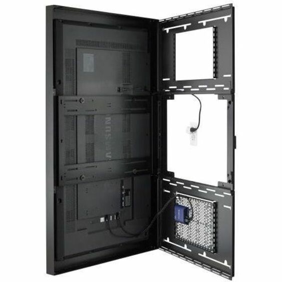 Chief Impact 50" On-Wall Kiosk - Protective Glass - Black