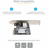 StarTech.com 10G PCIe SFP+ Card, Single SFP+ Port Network Adapter, Open SFP+ for MSA-Compliant Modules/Cables, 10 Gigabit PCIe NIC Card