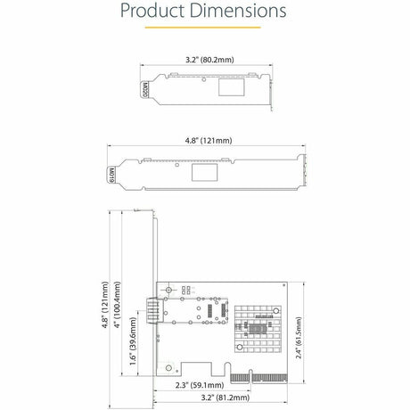 StarTech.com 10G PCIe SFP+ Card, Single SFP+ Port Network Adapter, Open SFP+ for MSA-Compliant Modules/Cables, 10 Gigabit PCIe NIC Card