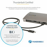 StarTech.com Thunderbolt 4 Dock, 96W Power Delivery, Single 8K / Dual Monitor 4K 60Hz, 3x TB4/USB4 ports, 4x USB-A, SD, GbE, 0.8m cable