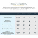 StarTech.com Thunderbolt 4 Dock, 96W Power Delivery, Single 8K / Dual Monitor 4K 60Hz, 3x TB4/USB4 ports, 4x USB-A, SD, GbE, 0.8m cable