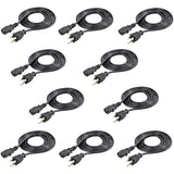 StarTech.com 6 ft Standard Computer Power Cord - NEMA5-15P to C13 - Power cable - 10 Pack