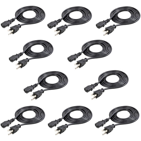 StarTech.com 6 ft Standard Computer Power Cord - NEMA5-15P to C13 - Power cable - 10 Pack