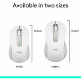 Logitech Signature M650 Wireless Mouse - For Small to Medium Sized Hands, 2-Year Battery, Silent Clicks, Off-white