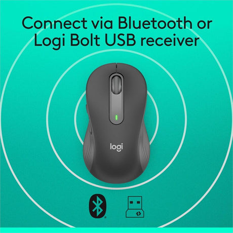 Logitech Signature M650 Wireless Mouse - For Small to Medium Sized Hands, 2-Year Battery, Silent Clicks, Bluetooth, Graphite