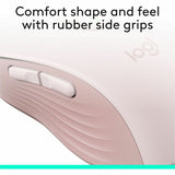 Logitech Signature M650 Wireless Mouse - For Small to Medium Sized Hands, 2-Year Battery, Silent Clicks, Rose