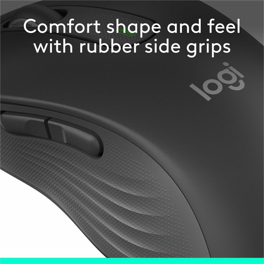 Logitech Signature M650 L Full Size Wireless Mouse - For Large Sized Hands, 2-Year Battery, Silent Clicks, Graphite