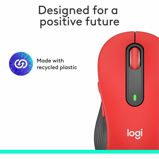 Logitech Signature M650 L Full Size Wireless Mouse - For Large Sized Hands, 2-Year Battery, Silent Clicks, Bluetooth, Red