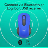 Logitech Signature M650 L Full Size Wireless Mouse - For Large Sized Hands, 2-Year Battery, Silent Clicks, Blue