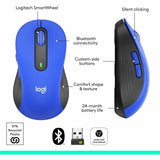 Logitech Signature M650 L Full Size Wireless Mouse - For Large Sized Hands, 2-Year Battery, Silent Clicks, Blue