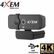 4XEM Webcam - 8 Megapixel - 30 fps - Black - USB 2.0 Type A