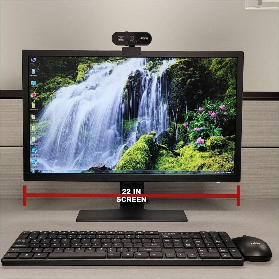 4XEM Webcam - 3 Megapixel - 30 fps - Black - USB 2.0 Type A