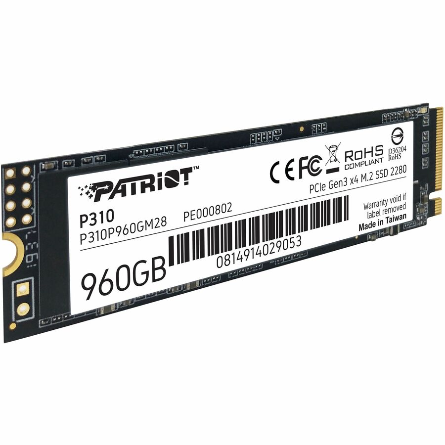 Patriot Memory P310 960 GB Solid State Drive - M.2 2280 Internal - PCI Express NVMe (PCI Express 3.0 x4)