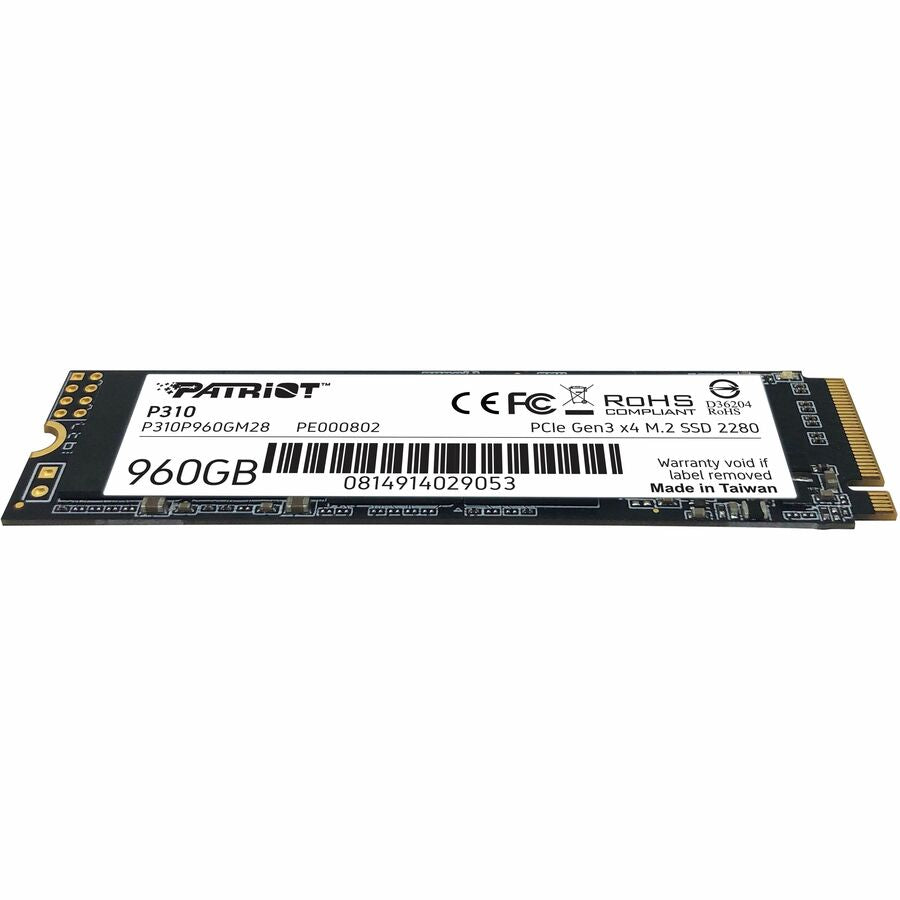Patriot Memory P310 960 GB Solid State Drive - M.2 2280 Internal - PCI Express NVMe (PCI Express 3.0 x4)