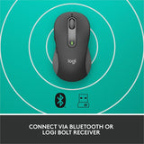 Logitech Signature M650 L for Business Wireless Mouse, For Large Sized Hands, Logi Bolt, Bluetooth, Graphite