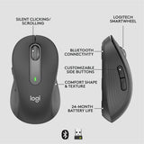 Logitech Signature M650 L for Business Wireless Mouse, For Large Sized Hands, Logi Bolt, Bluetooth, Graphite