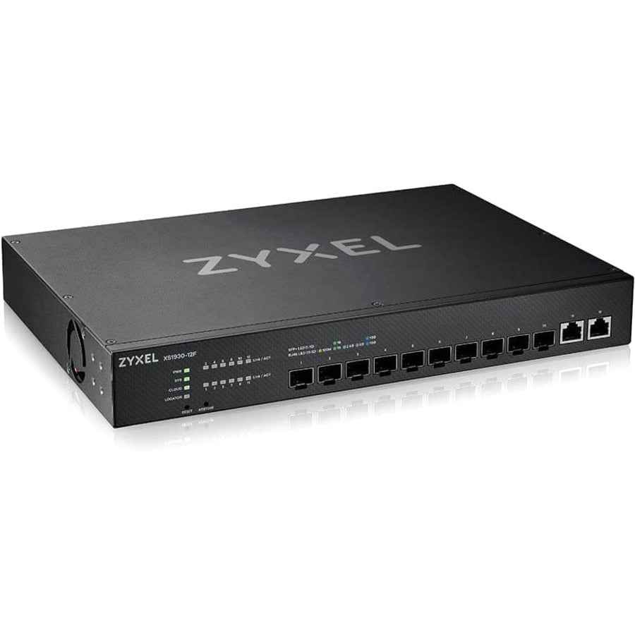 ZYXEL XS1930-12F 10-Port 10G SFP+ L3 Smart Nebula Cloud Managed Switch with 2 10G Ethernet Ports