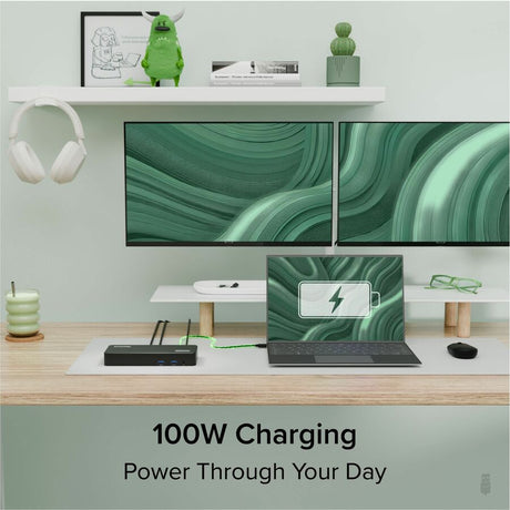 Plugable 12-in-1 USB C Triple Monitor Docking Station, Triple 4K Displays with 3X HDMI or 3X DisplayPort