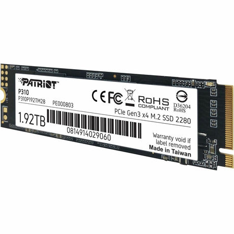 Patriot Memory P310 1.92 TB Solid State Drive - M.2 2280 Internal - PCI Express NVMe (PCI Express NVMe 3.0 x4)