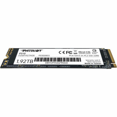 Patriot Memory P310 1.92 TB Solid State Drive - M.2 2280 Internal - PCI Express NVMe (PCI Express NVMe 3.0 x4)