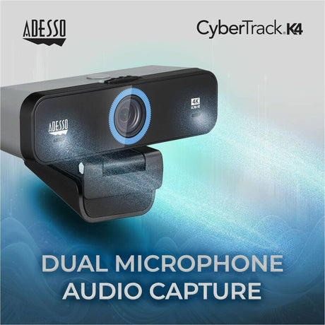 Adesso CyberTrack K4 Webcam - 8 Megapixel - 30 fps - USB 2.0 - 1 Each
