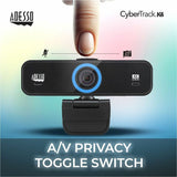 Adesso CyberTrack K4 Webcam - 8 Megapixel - 30 fps - USB 2.0 - 1 Each