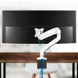 SIIG Single Monitor Gas Spring Aluminum Desk Monitor Arm with USB and Audio Ports - 17" to 49"